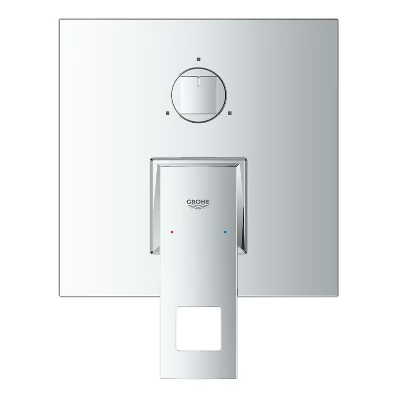 Podžbukna tuš i miješalica za kadu Grohe Eurocube u krom izvedbi s ručicom i 3-smjernim preusmjerivačem.