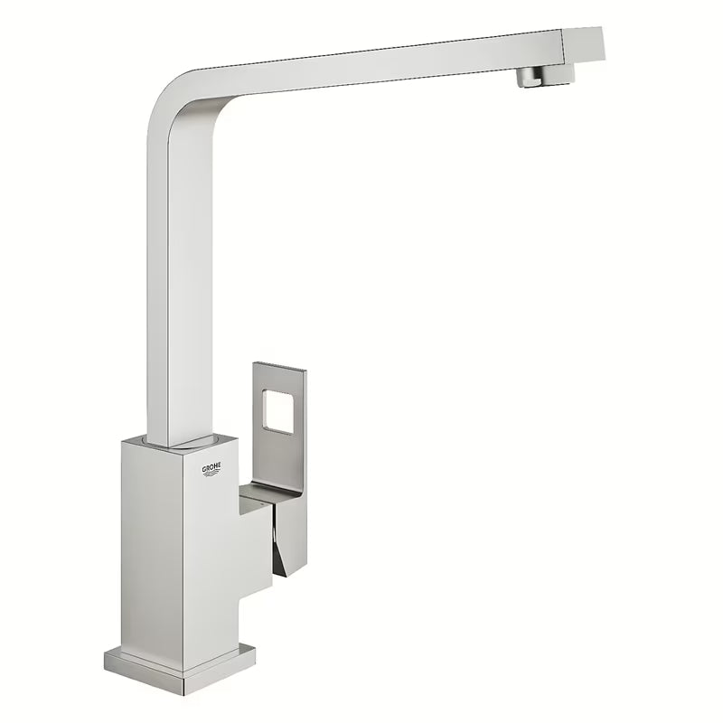 Kuhinjska jednoručna baterija slavina Grohe Eurocube s visokim izljevom u izvedbi supersteel