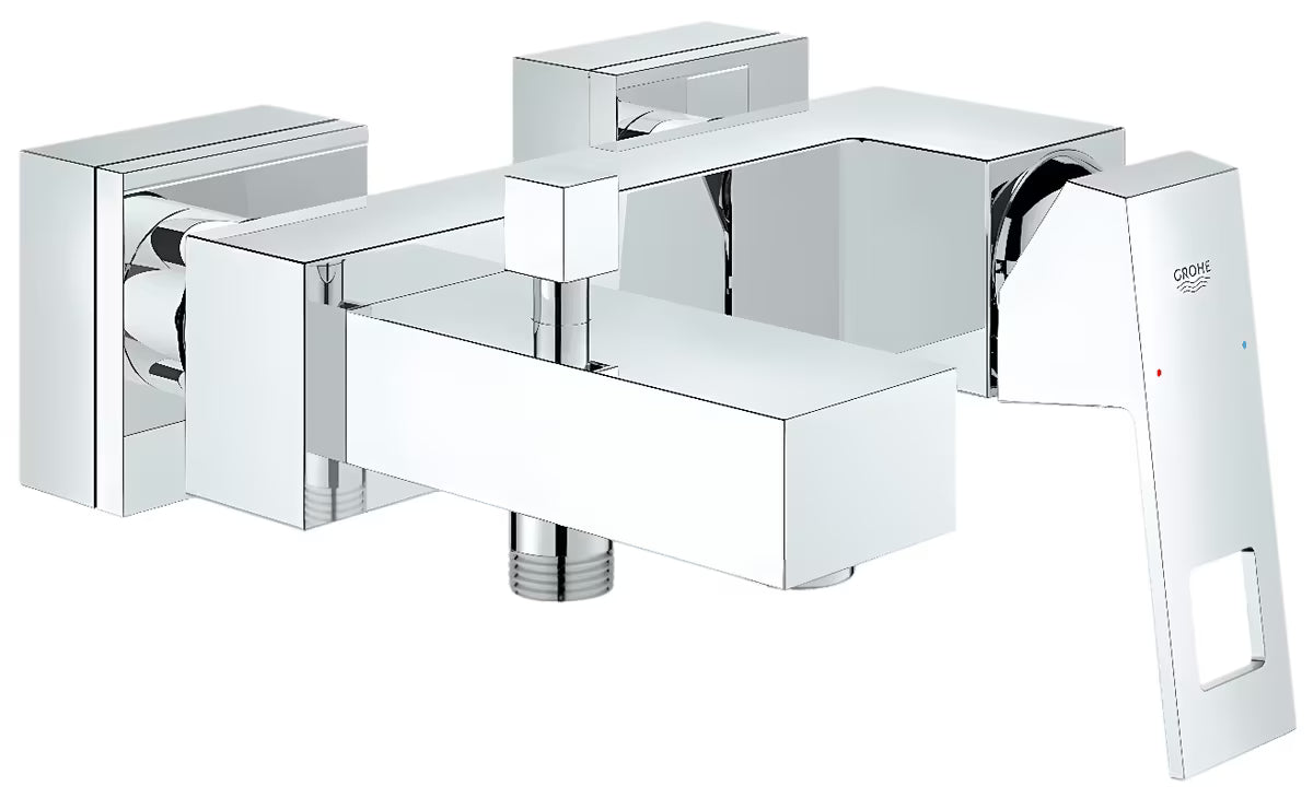Jednoručna Baterija zidna miješalica za kadu Grohe Eurocube u kromiranoj izvedbi s preklopnikom pro tuš i punjenje kade.