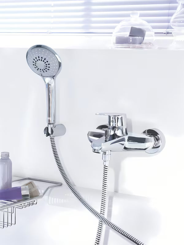 Kromirana zidna miješalica za kadu Grohe Eurodisc s tuš setom