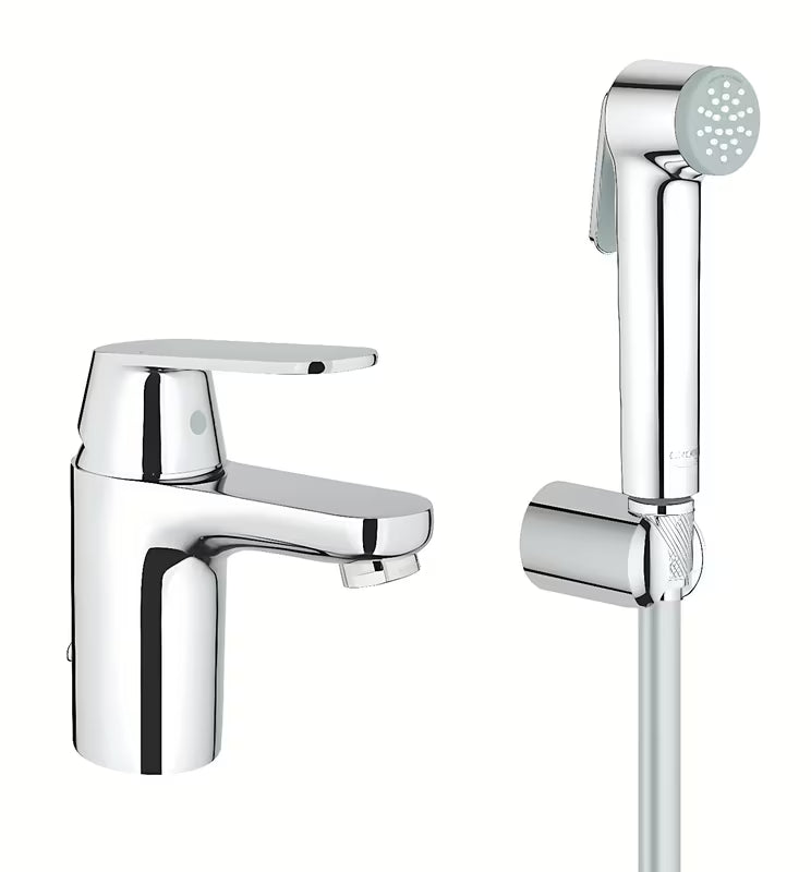 Kromirana miješalica za umivaonik Grohe Eurosmart Cosmopolitan s tuš setom s upravljanjem ručicom