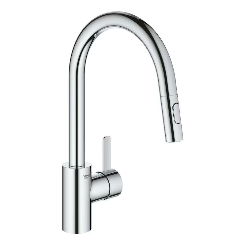 Kromirana miješalica za sudoper Grohe Eurosmart Cosmopolitan s visokim zakretnim izljevom i izvlačnim tušem