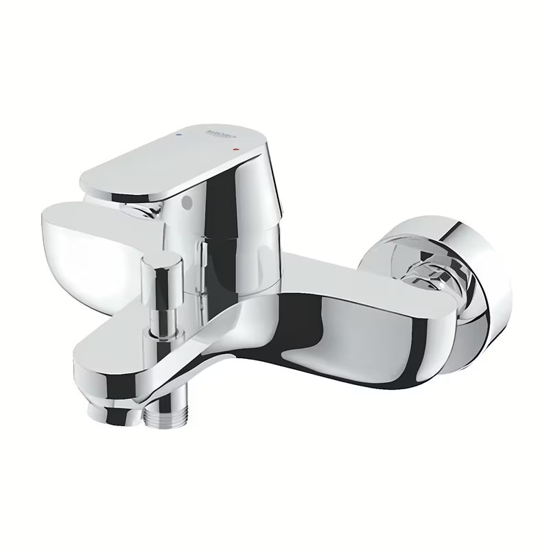Kromirana zidna jednoručna baterija miješalica za kadu Grohe Eurosmart Cosmopolitan s preklopnikom kada/tuš