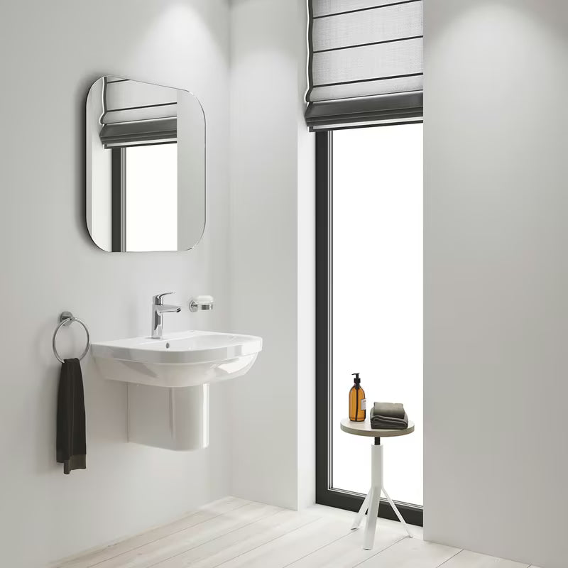 Kromirani jednoručna baterija stojeća miješalica za umivaonik Grohe Eurosmart New bez odvoda