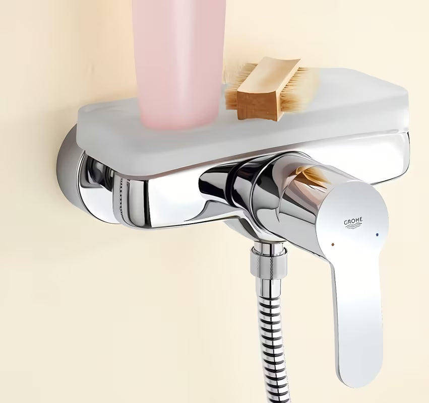 Kromirana zidna jednoručna baterija miješalica za tuš Grohe Eurostyle Cosmopolitan s tehnologijom Grohe SilkMove