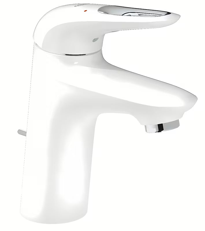 Jednoručna Baterija miješalica za umivaonik Grohe Eurostyle New s odvodom u završnoj obradi Moon White.
