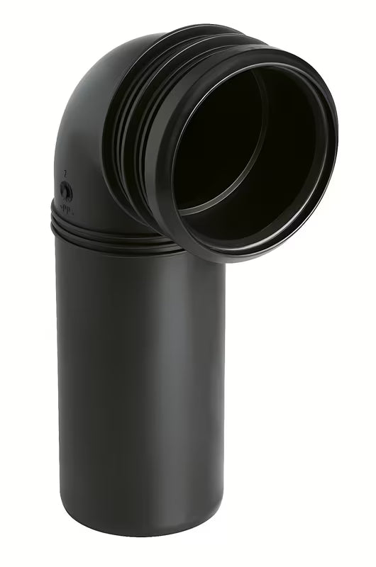 Odvodno koljeno Grohe u crnoj boji pro DN90 s kutom 90°