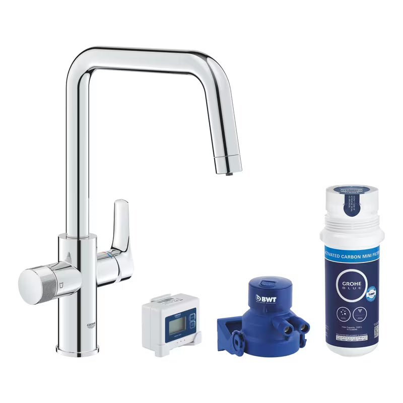 Kromirana miješalica za sudoper Grohe Blue Pure 2022 sa zasebnom ručicom pro za filtriranu vodu
