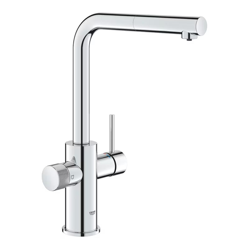 Grohe Blue Pure 2022 jednoručna baterija miješalica za sudoper s funkcijom filtriranja u krom izvedbi