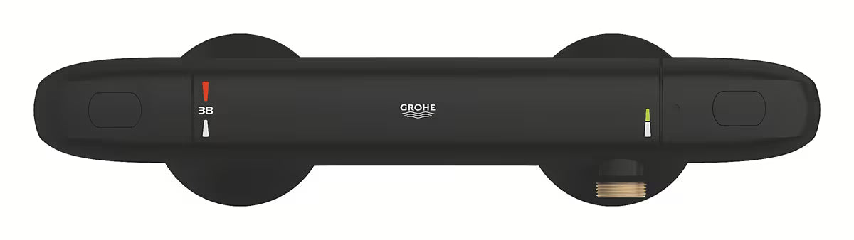 Termostatska zidna miješalica za tuš Grohe Grohtherm 1000 u mat crnoj boji