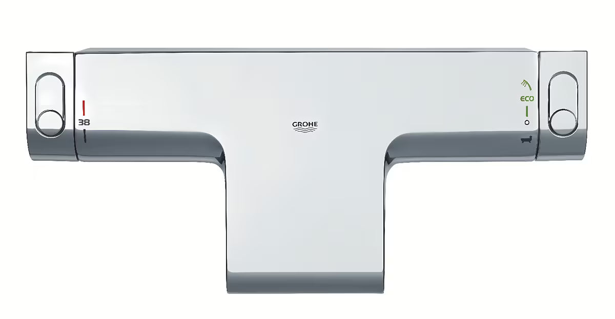 Kromirana termostatska zidna miješalica za kadu Grohe Grohtherm 2000 s prebacivanjem kada/tuš