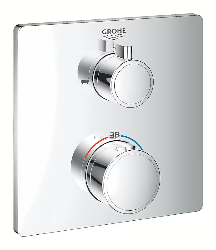 Podžbukna termostatska miješalica za tuš Grohe Grohtherm u krom izvedbi