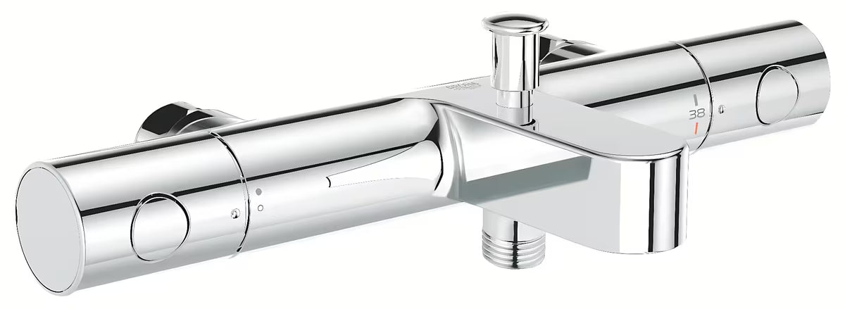 Kromirana termostatska zidna miješalica za kadu Grohe Grohtherm 800 Cosmopolitan pro za kadu i tuš