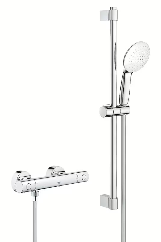 Grohe Grohtherm 800 Cosmopolitan termostatska miješalica za tuš u krom izvedbi s tuš garniturom sa šipkom