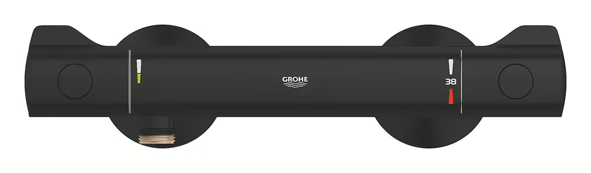 Termostatska zidna miješalica za tuš Grohe Grohtherm 800 u mat crnoj boji