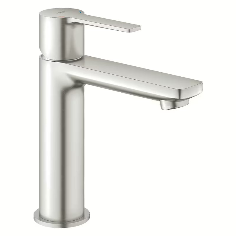Jednoručna Baterija stojeća miješalica za umivaonik Grohe Lineare u izvedbi supersteel s clic-clac odvodom