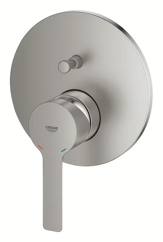 Podžbukna jednoručna baterija miješalica za tuš Grohe Lineare u izvedbi supersteel s 2-smjernim preusmjerivačem