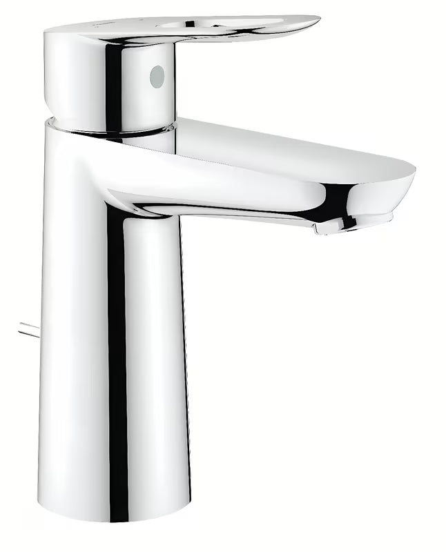 Kromirana jednoručna baterija miješalica za umivaonik Grohe bauloop za montažu na ploču s odvodnom garniturom
