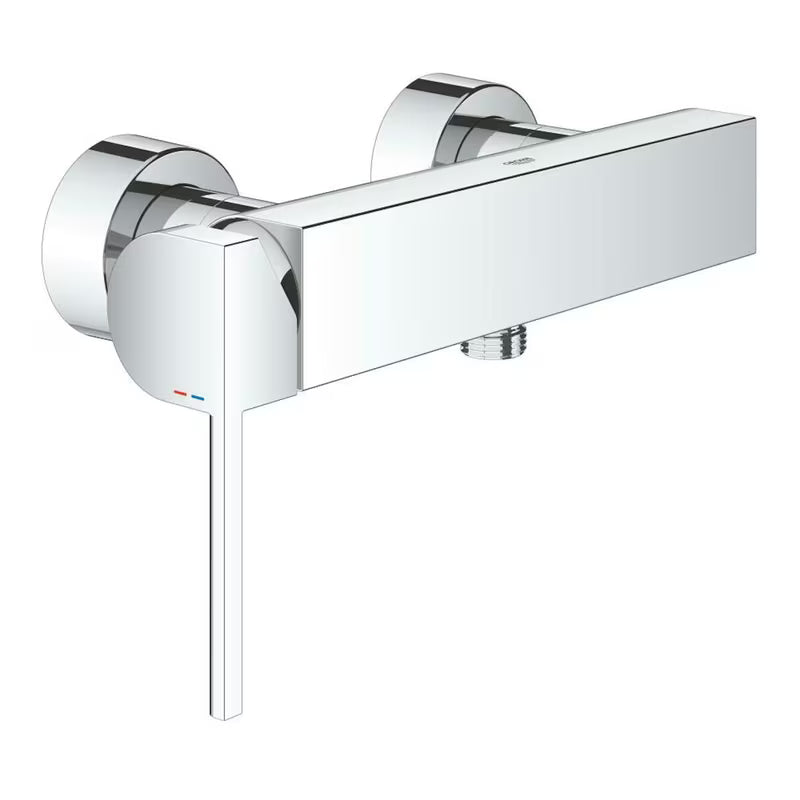 Zidna jednoručna baterija miješalica za tuš Grohe Plus u krom izvedbi.