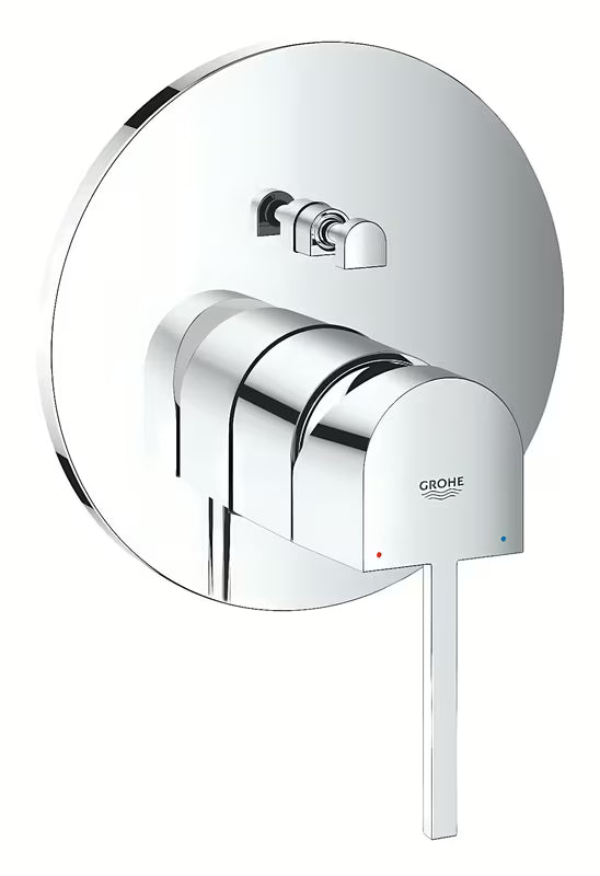 Podžbukna tuš i miješalica za kadu Grohe Plus u krom izvedbi s ručicom i dvosmjernim preusmjerivačem.