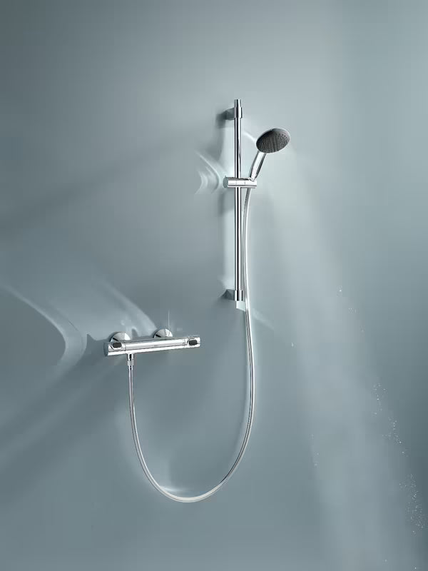 Grohe Precision Flow termostatska miješalica za tuš u krom izvedbi s tuš setom i šipkom