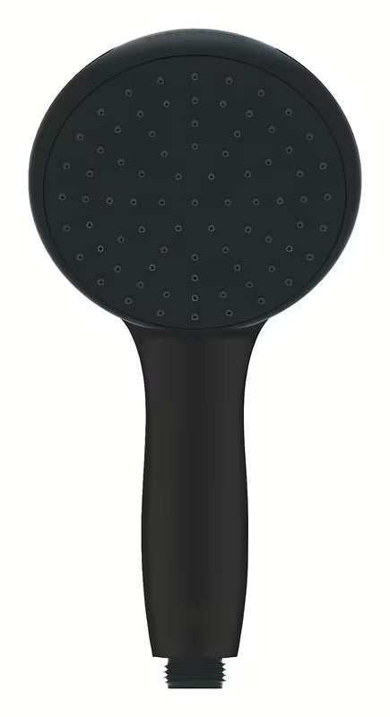 Termostatska miješalica za tuš Grohe Precision Start u mat crnoj boji s tuš šipkom, ručnim tušem i crijevom