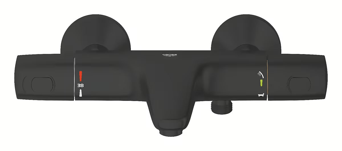 Grohe Precision Trend termostatska miješalica za kadu u mat crnoj boji pro za zidnu ugradnju