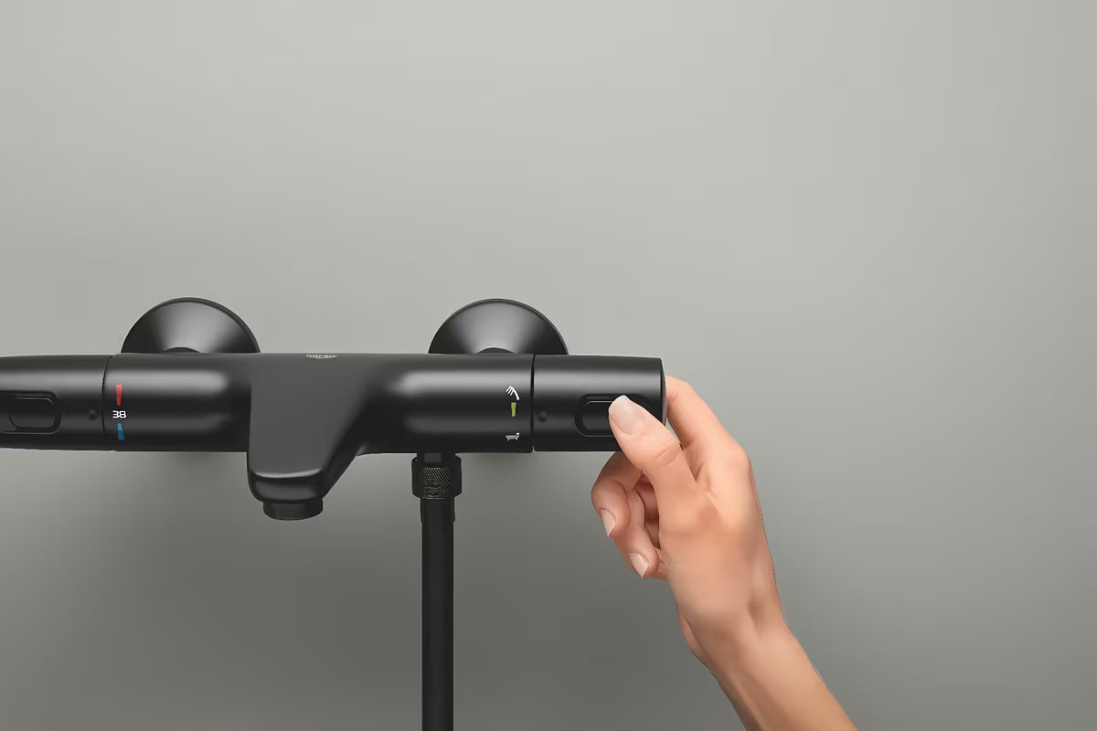 Grohe Precision Trend termostatska miješalica za kadu u mat crnoj boji pro za zidnu ugradnju