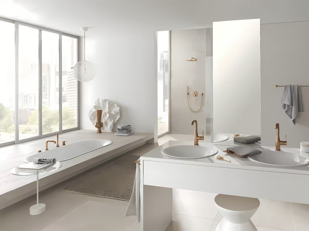 Grohe Rainshower Cosmopolitan Metal nadglavni tuš 310 s tuš krakom u završnoj obradi brushed warm sunset