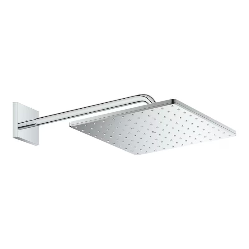 Kromirana nadglavni tuš Grohe Rainshower Mono Cube s tuš krakom pro za zidnu montažu