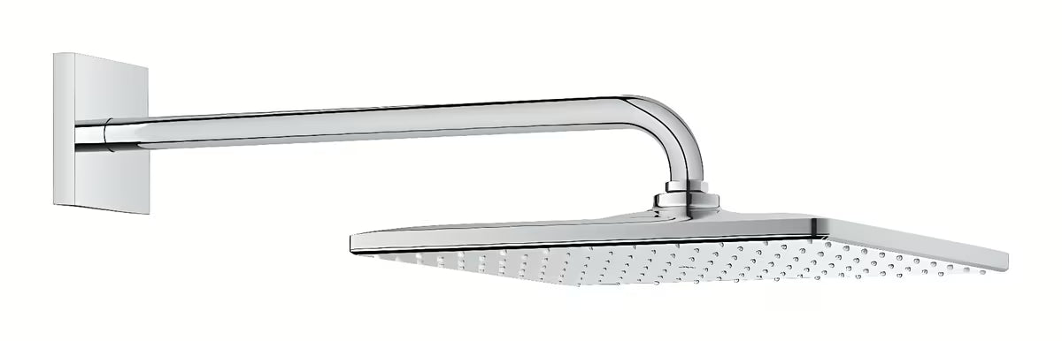 Kromirana nadglavni tuš Grohe Rainshower Mono Cube s tuš krakom pro za zidnu montažu