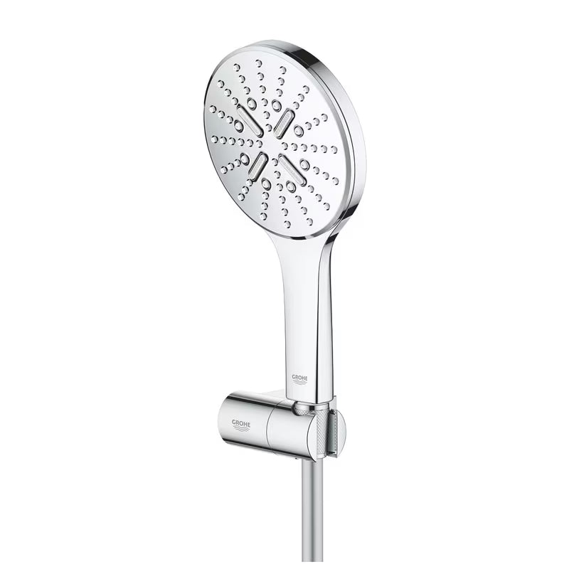 Kromirani tuš set Grohe Rainshower smartactive 130 s ručnom tuš slušalicom, držačem i crijevom 1500 mm