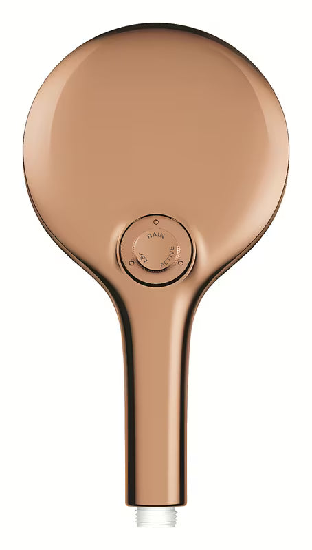 Ručni tuš Grohe Rainshower 130 SmartActive u završnoj obradi warm sunset s tri vrste mlaza.