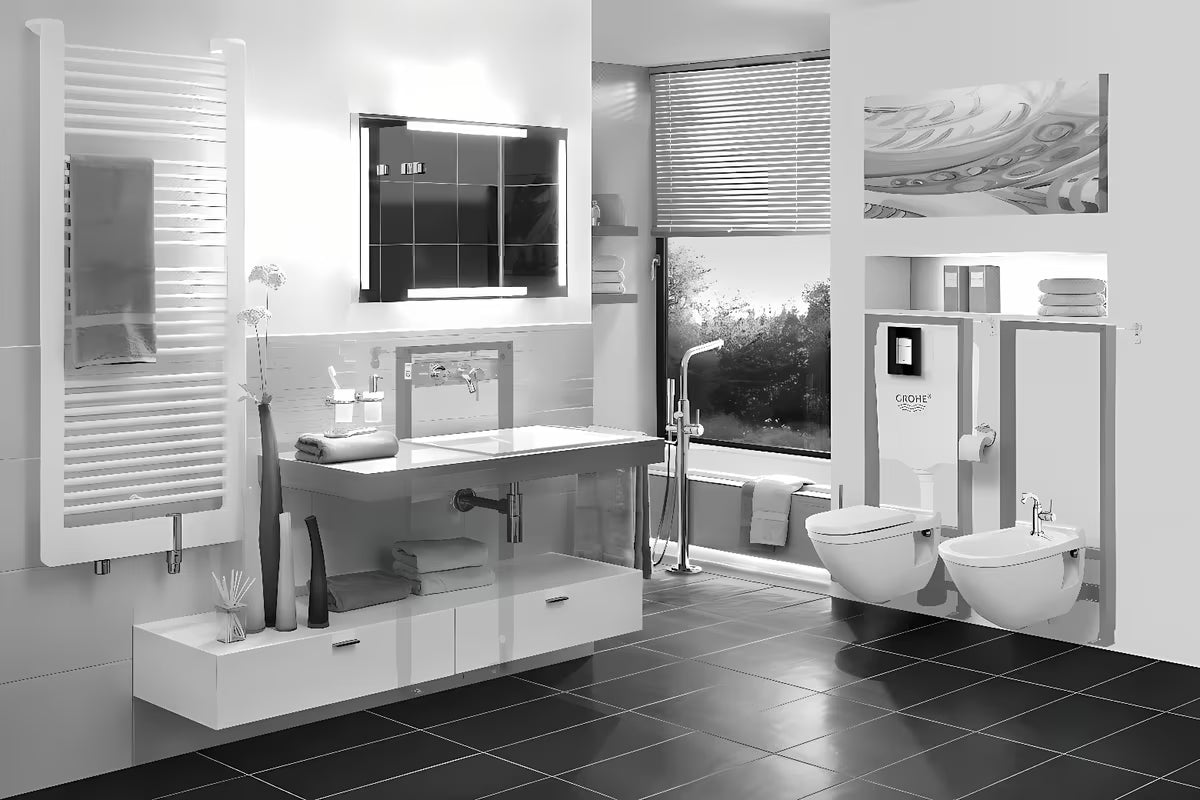 Instalacijski sustav Grohe Rapid SL pro viseći bide sa samonosivim čeličnim okvirom i tehnologijom Grohe QuickFix