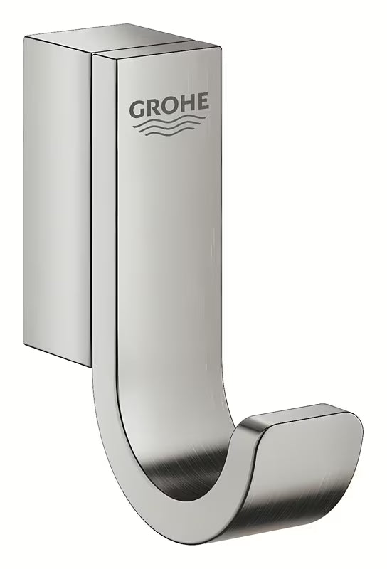 Kukica za ogrtač Grohe Selection u izvedbi supersteel sa skrivenim pričvršćenjem