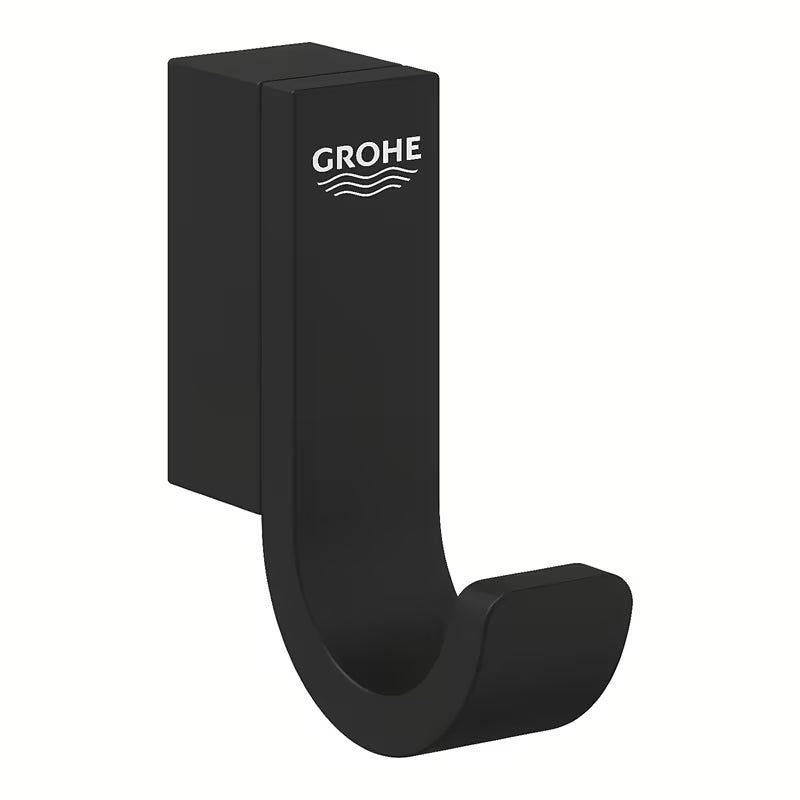 Kukica za ogrtač Grohe Selection u boji phantom black sa skrivenim pričvršćenjem