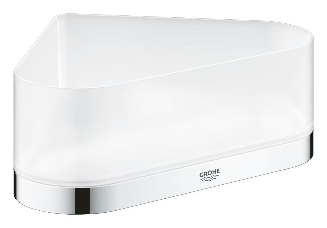 Kutna polica Grohe Selection u kromiranoj izvedbi sa skrivenim pričvršćenjem