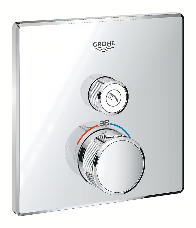 Kromirana podžbukna termostatska miješalica za tuš Grohe Grohtherm smartcontrol s tipkastim upravljanjem smartcontrol