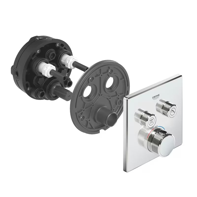 Kromirana podžbukna termostatska miješalica za tuš Grohe Grohtherm smartcontrol s tipkastim upravljanjem
