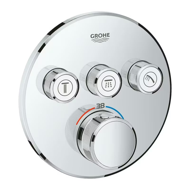 Podžbukna termostatska miješalica za tuš Grohe Grohtherm smartcontrol u krom izvedbi s tri ventila