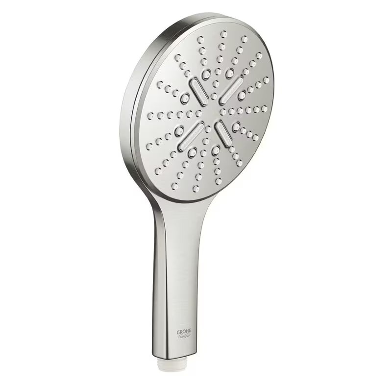 Ručni tuš Grohe Rainshower 130 SmartActive u izvedbi supersteel s tri vrste mlaza