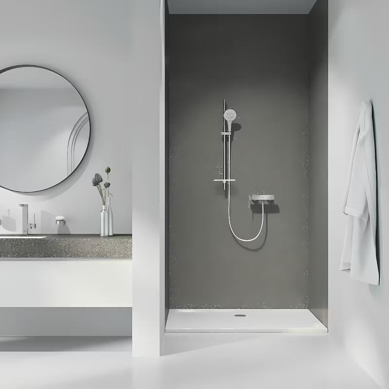 Ručni tuš Grohe Rainshower 130 SmartActive u izvedbi supersteel s tri vrste mlaza