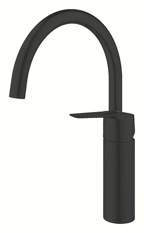 Grohe Start jednoručna baterija miješalica za sudoper s visokim zakretnim izljevom u mat crnoj boji