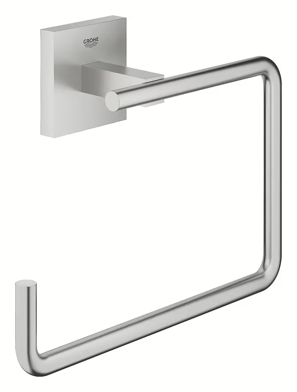 Držač ručnika Grohe Start Cube Accessories u izvedbi supersteel sa skrivenim pričvršćenjem