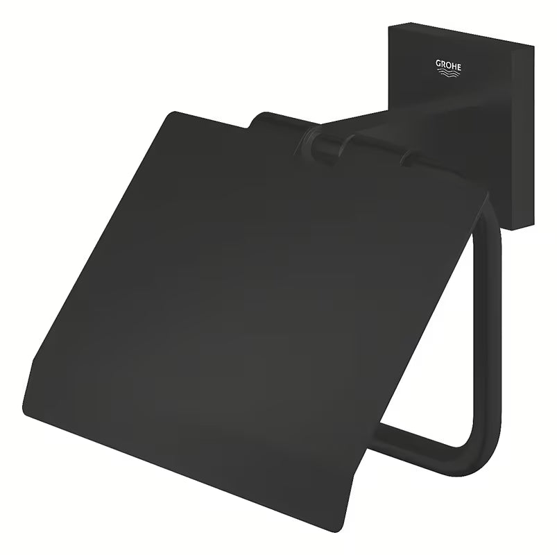 Grohe Start Cube držač toaletnog papira s poklopcem u mat crnoj boji sa skrivenim pričvršćenjem