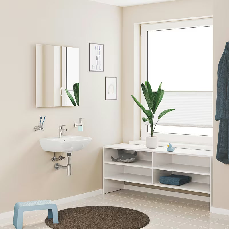 Kromirana jednoručna baterija miješalica za umivaonik Grohe Start Edge sa štedljivim perlatorom i push-open odvodom