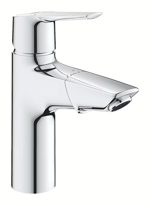 Kromirana miješalica za umivaonik Grohe Start s ručicom i izvlačnim tušem.