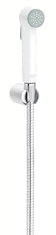 Bide tuš Grohe Tempesta-F Trigger Spray u izvedbi krom i bijela sa zidnim držačem