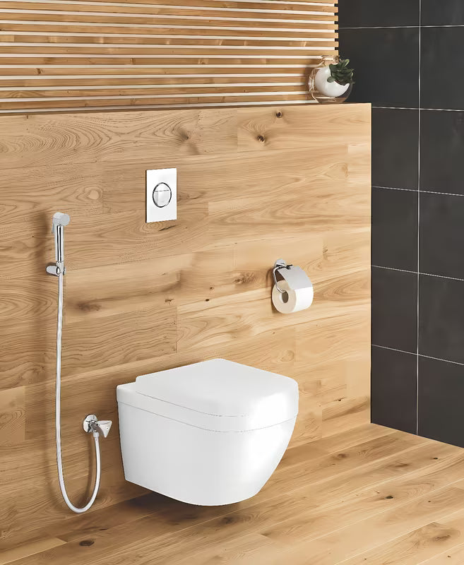 Bide tuš Grohe Tempesta-F Trigger Spray u kromu s upravljanjem na tipku i zidnim držačem