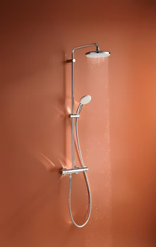 Grohe Tempesta System tuš sustav s termostatskom miješalicom u krom izvedbi s nadglavnim i ručnim tušem